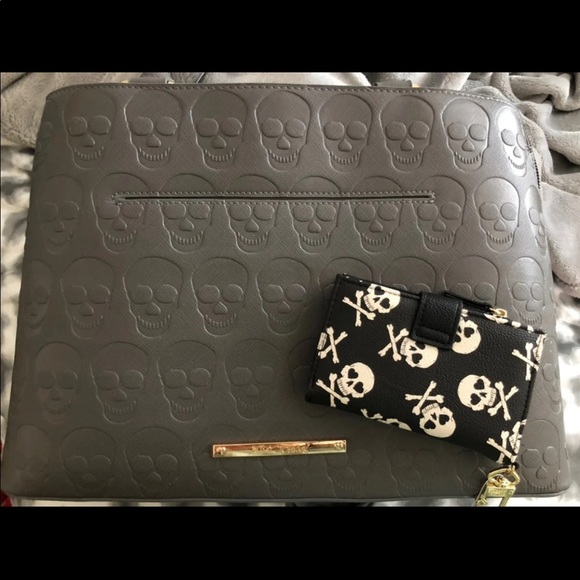 Betsey Johnson Handbags - Betsey Johnson skull bag and wallet set